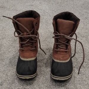Sorel Brown and Black Winter Boots
